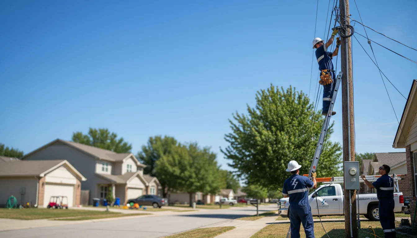 Residential electrician providing installation services in Hesston, KS